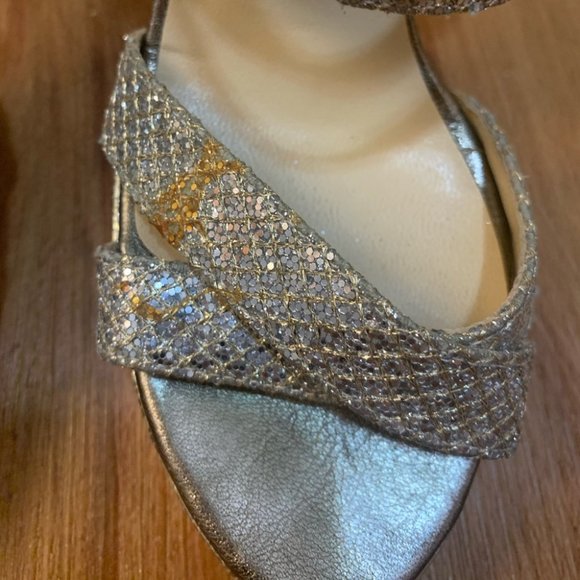 Jimmy Choo Vamp Glitter Crossing-straps Sandals - Picture 8 of 15